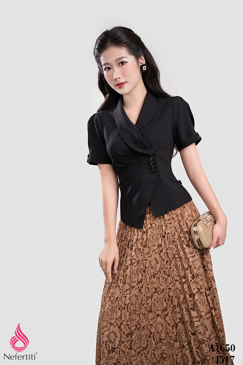 1A1650 - ÁO SƠ MI CÁCH ĐIỆU