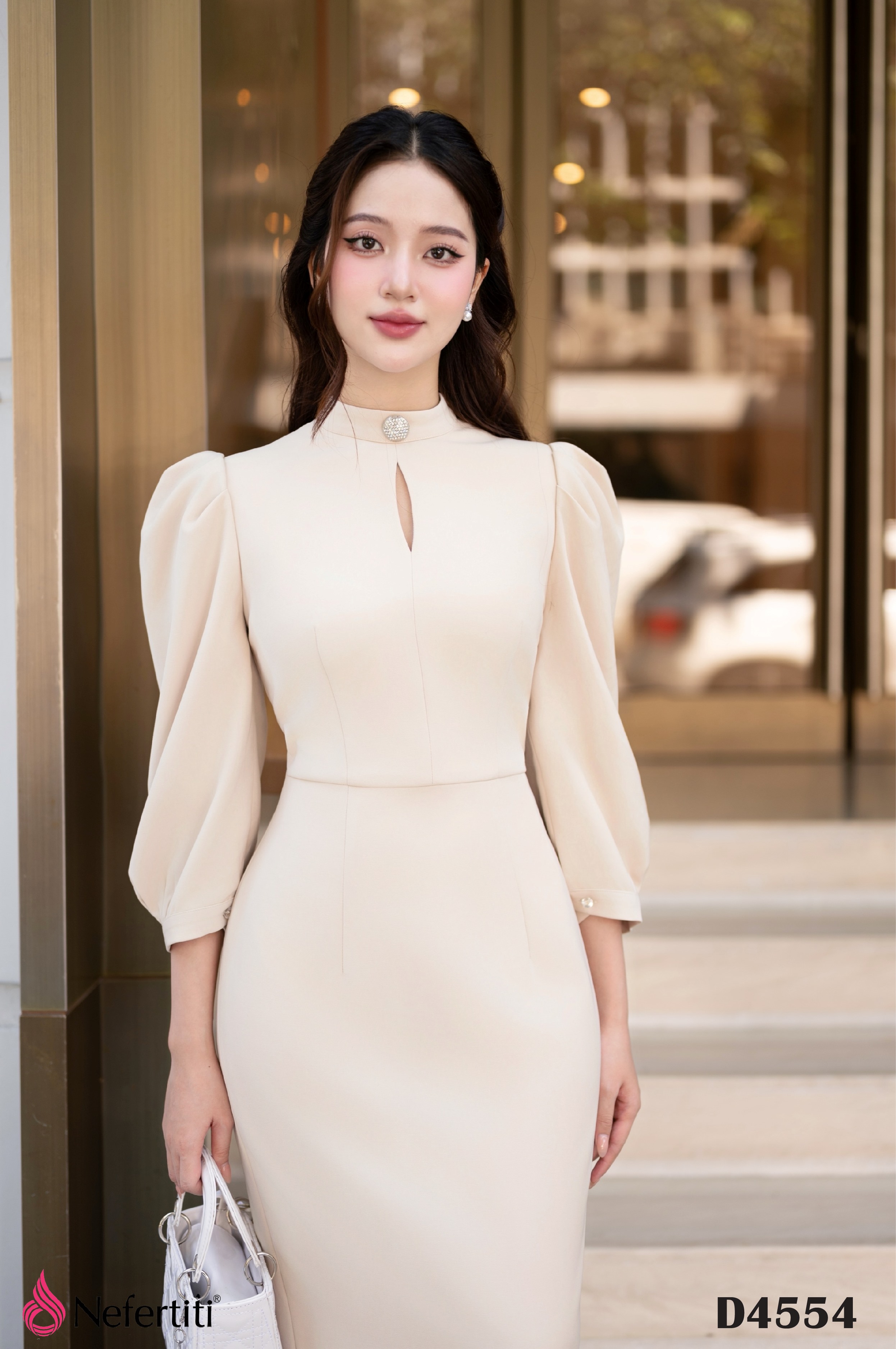 2D4554 - Đầm sữa tiểu thư