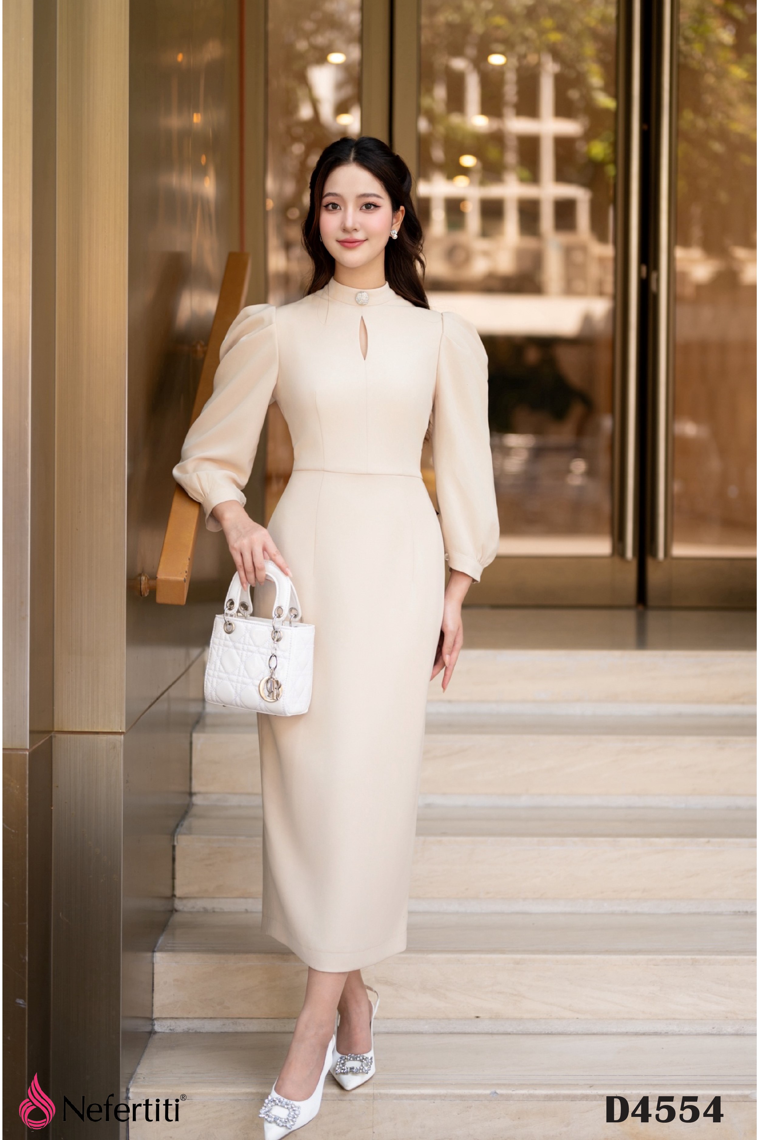 2D4554 - Đầm sữa tiểu thư