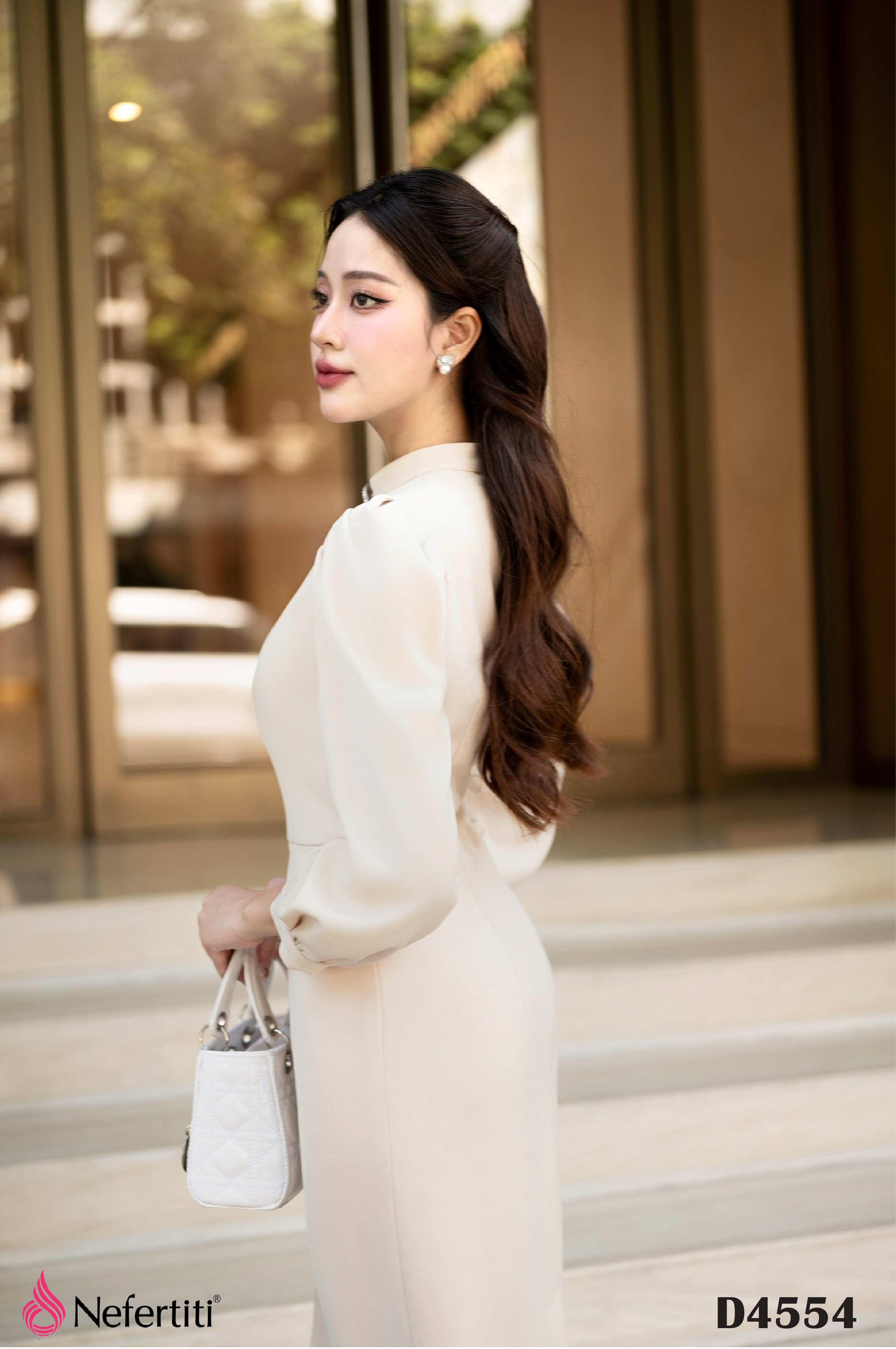 2D4554 - Đầm sữa tiểu thư