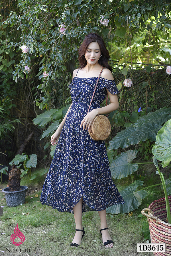 1D3615 - ĐẦM MAXI HOA
