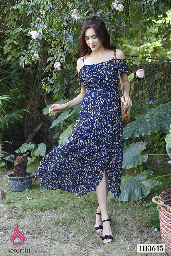 1D3615 - ĐẦM MAXI HOA