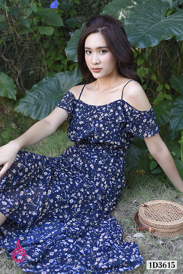 1D3615 - ĐẦM MAXI HOA