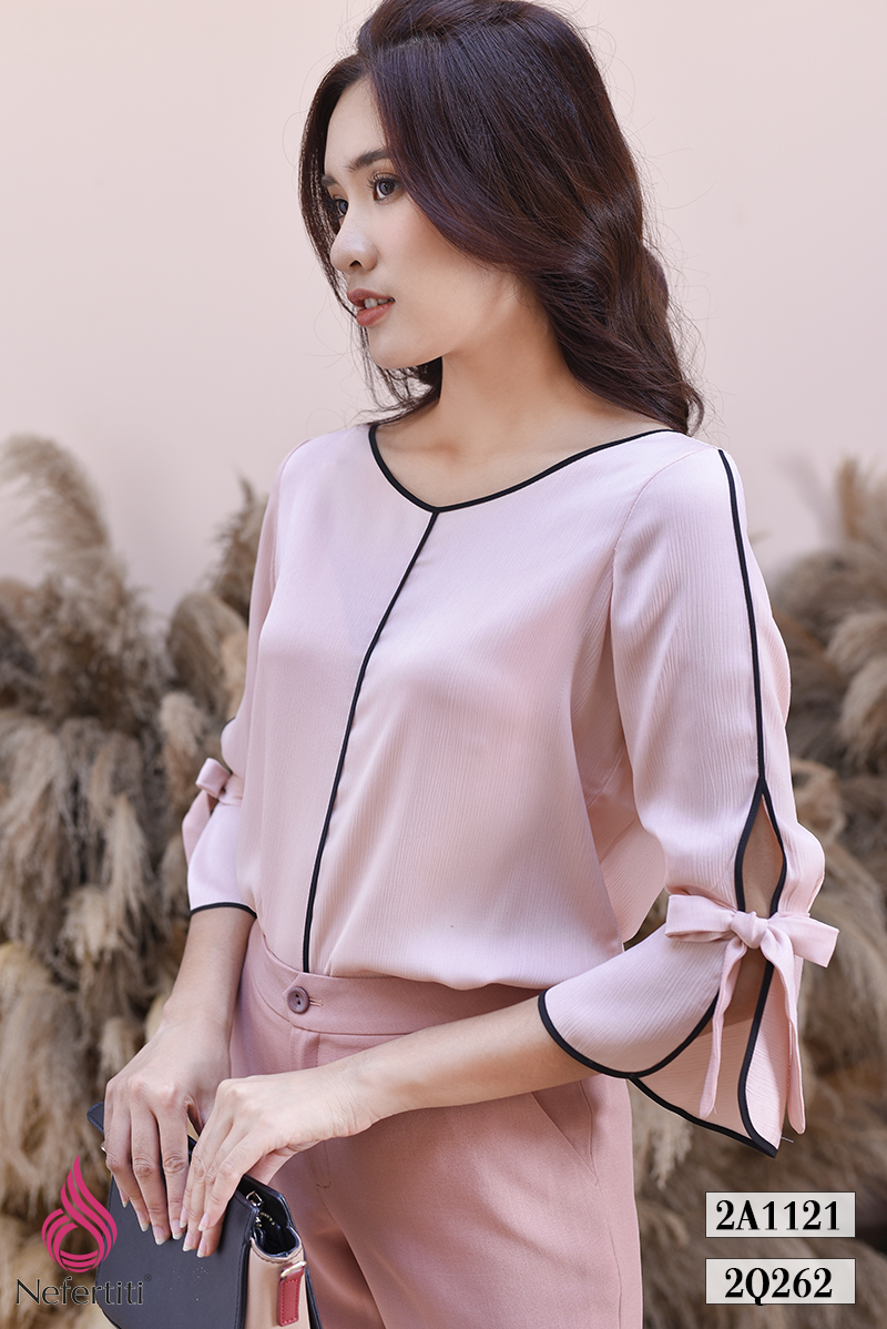 1A1121 - SƠ MI LỤA CÁCH ĐIỆU