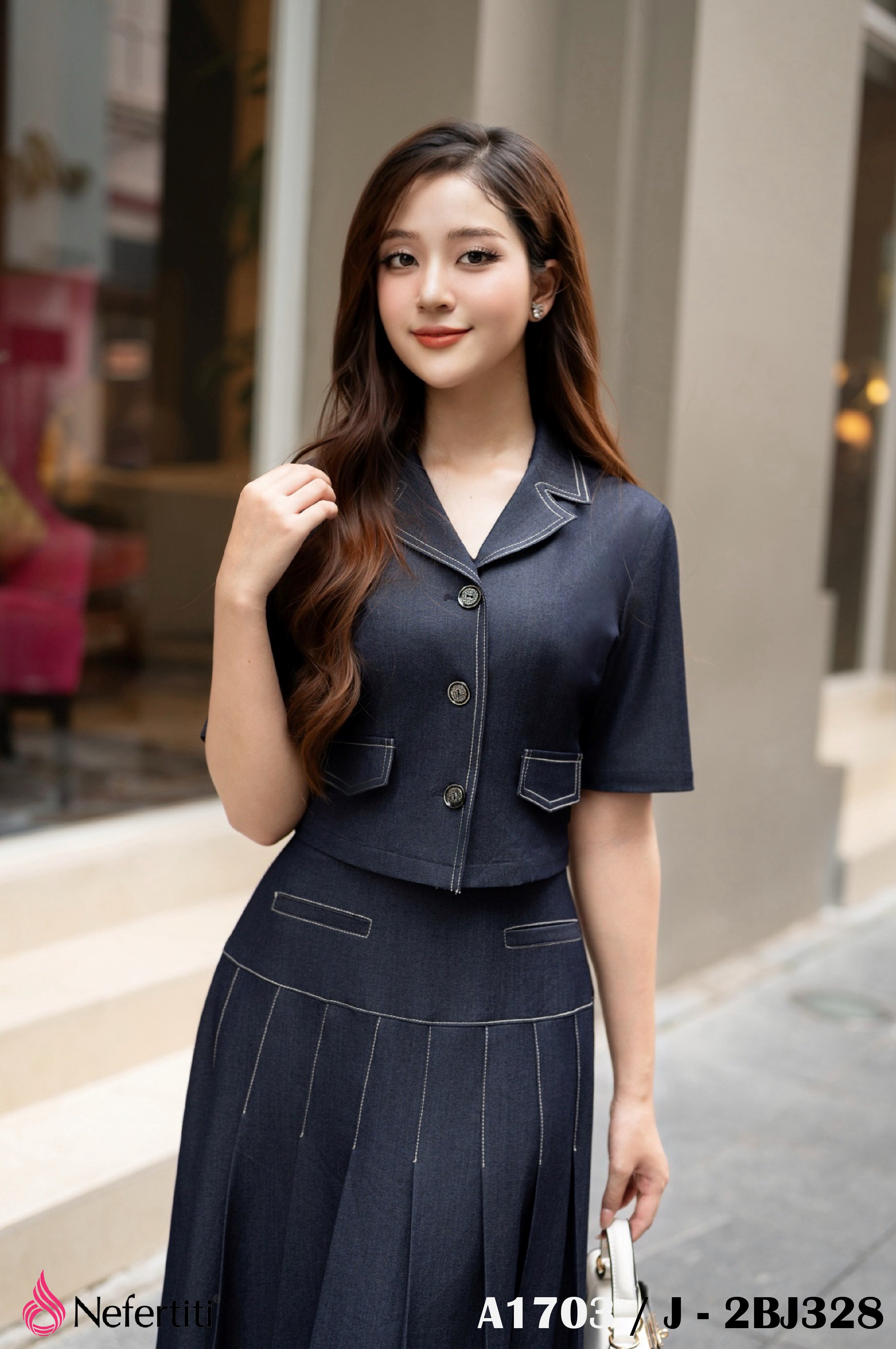 2A1703 - Áo Jean lụa cao cấp co giãn 4 chiều