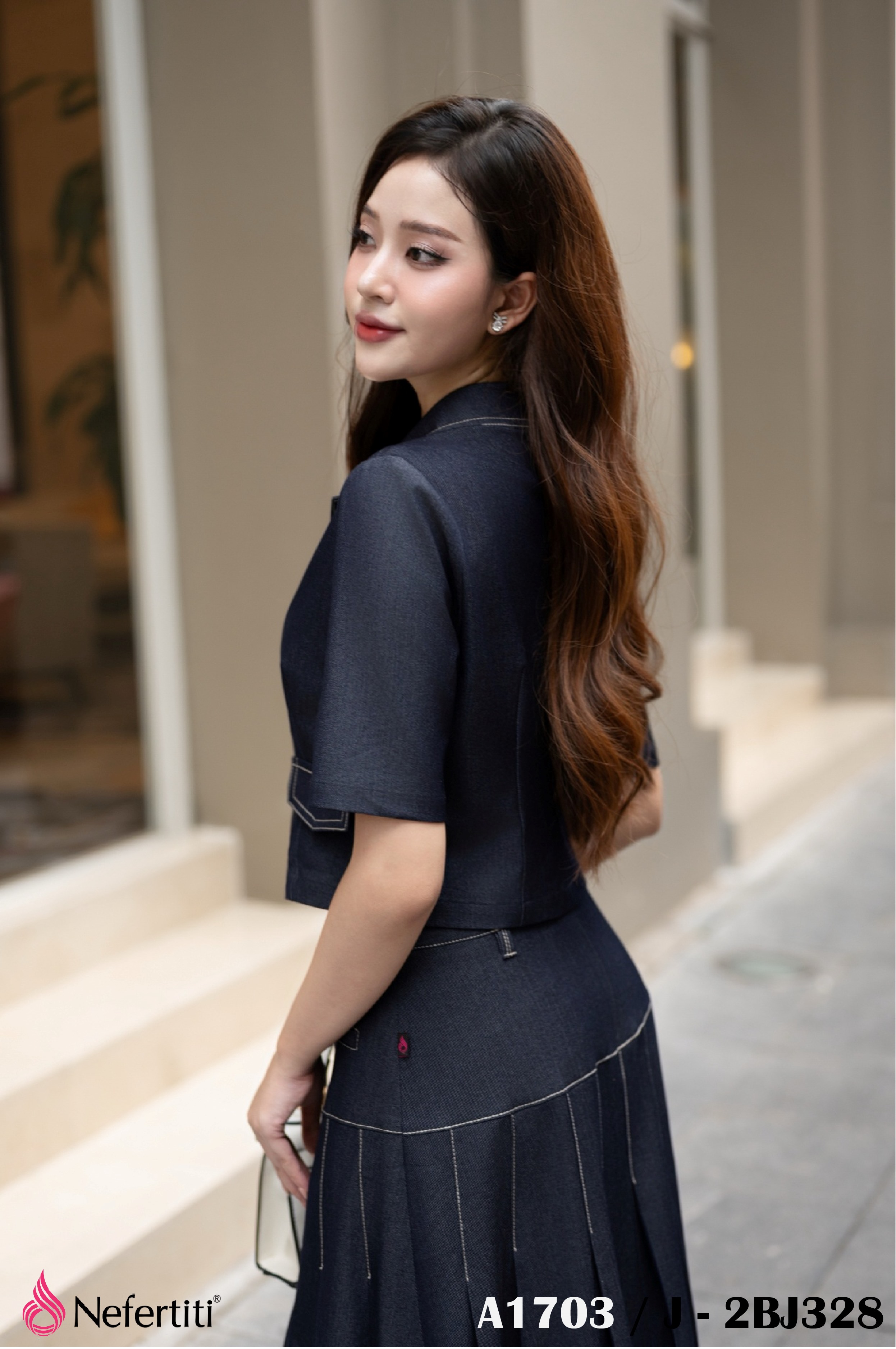 2A1703 - Áo Jean lụa cao cấp co giãn 4 chiều