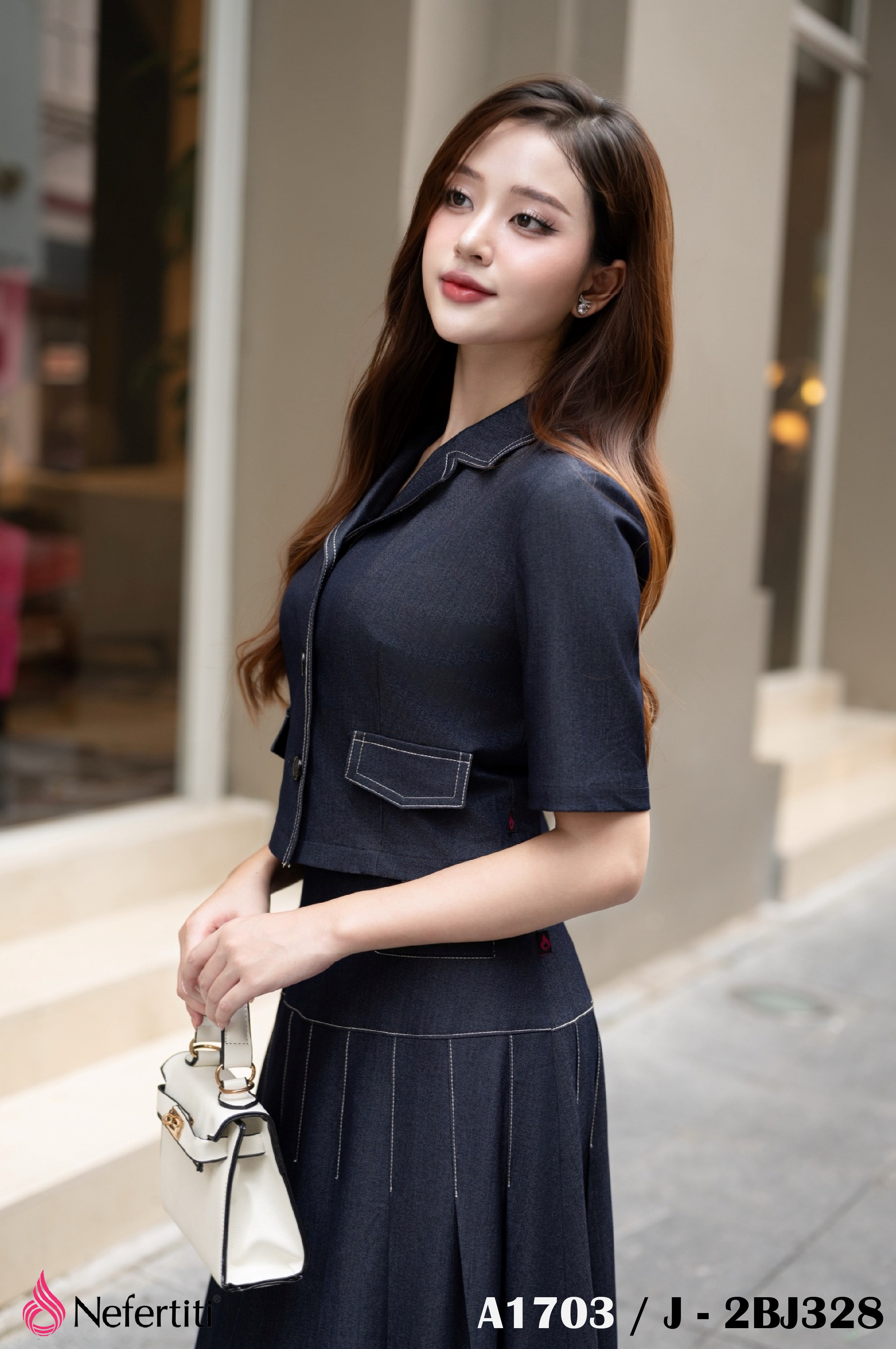 2A1703 - Áo Jean lụa cao cấp co giãn 4 chiều