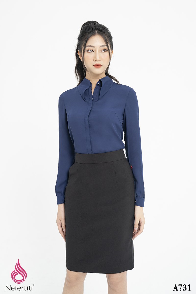 2A731 - ÁO SƠ MI CỔ CÁCH ĐIỆU