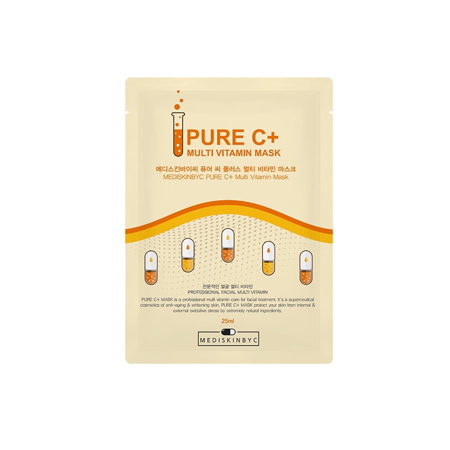Mặt nạ dưỡng da Vitamin tổng hợp PURE C+ (MEDISKINBYC PURE C+ MULTI VITAMIN MASK) | SEOULGROUP