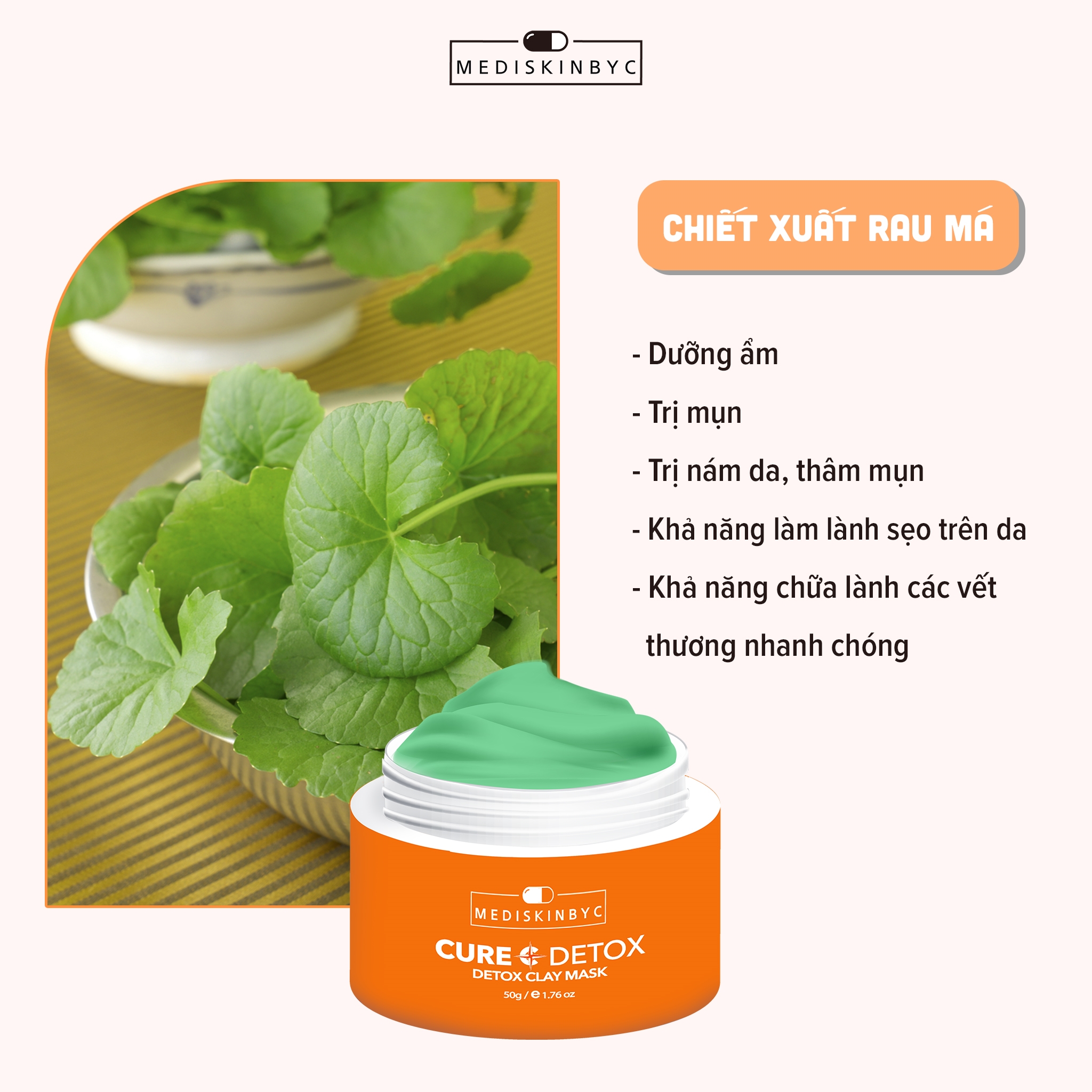 Mặt nạ thải độc da Cure C+ Detox Clay Mask