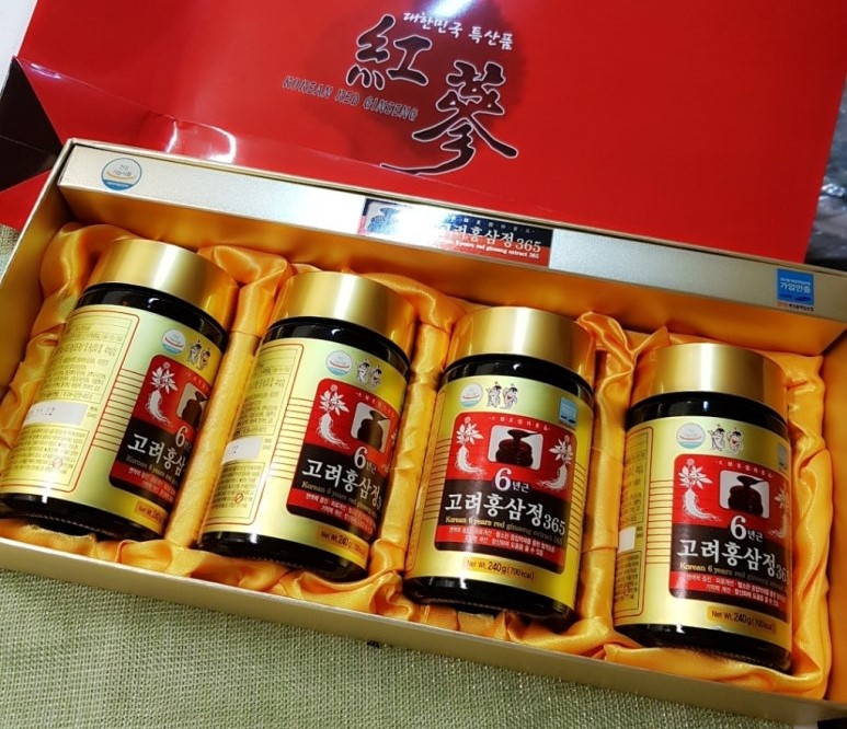 Cao Hồng Sâm 365 Hàn Quốc (Hộp 4 Lọ x 240g) 대한홍삼 고려홍삼정365