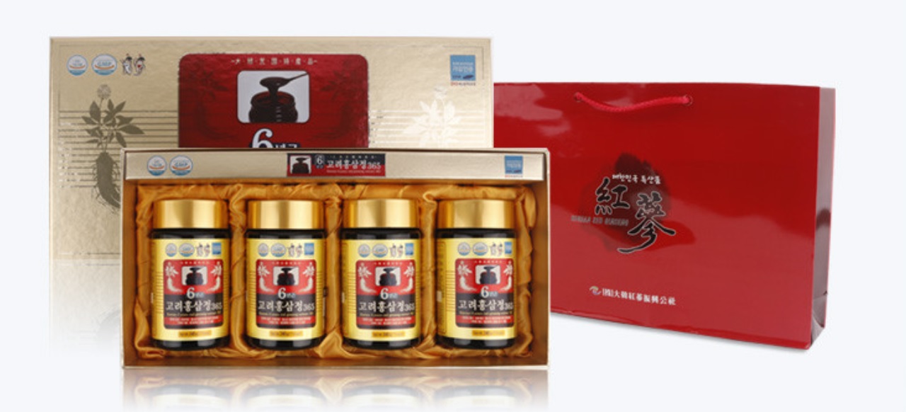 Cao Hồng Sâm 365 Hàn Quốc (Hộp 4 Lọ x 240g) 대한홍삼 고려홍삼정365