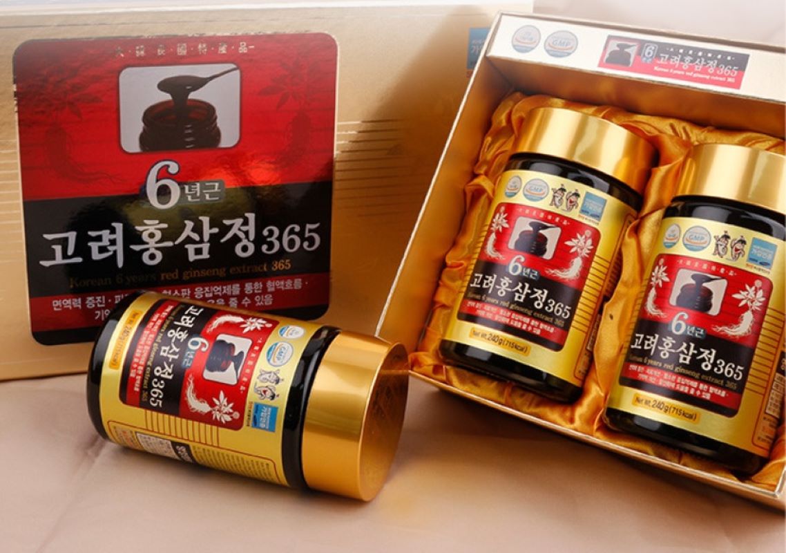 Cao Hồng Sâm 365 Hàn Quốc (Hộp 2 Lọ x 240g) 대한홍삼 고려홍삼정365