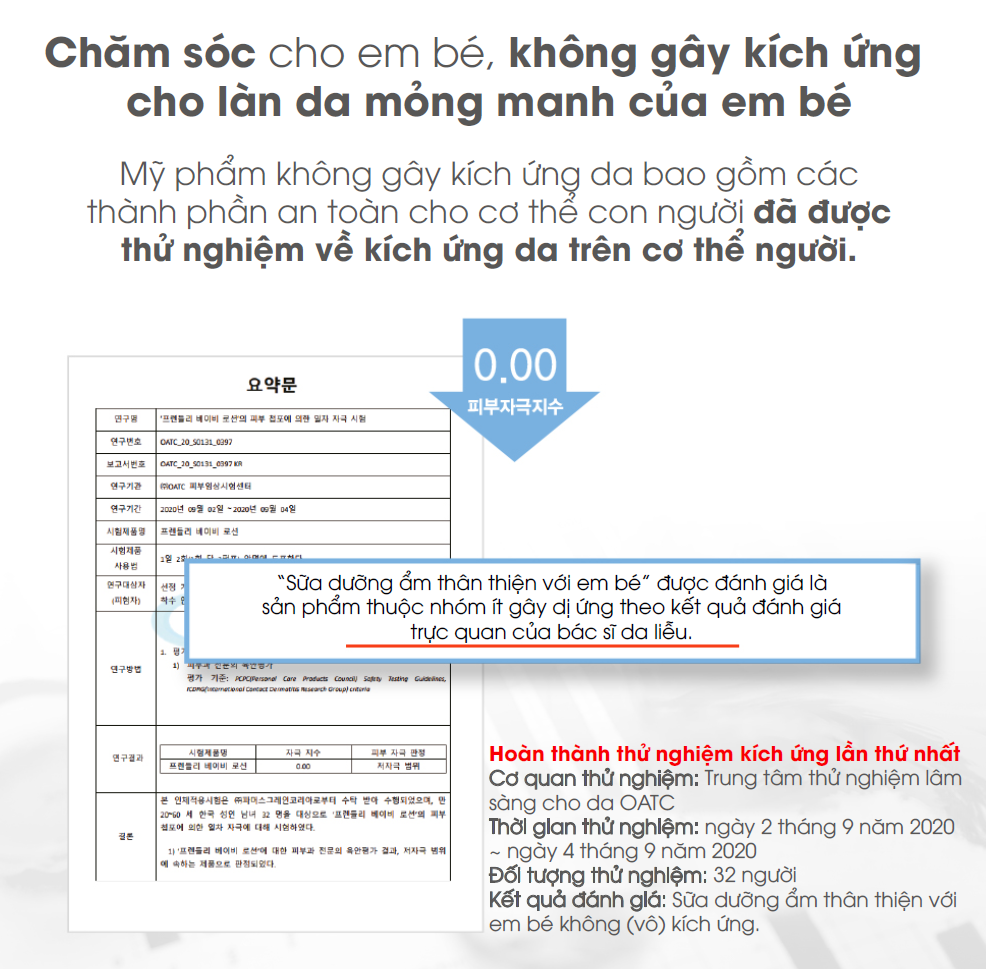 Sữa Dưỡng Ẩm Cho Bé Friendly Baby Lotion 250ml chiết xuất từ thực vật 100% thuần chay