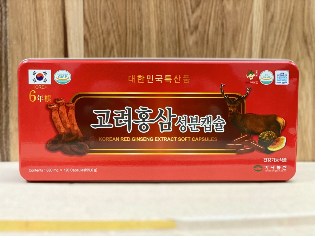 Đạm Sâm Nhung Hươu Linh Chi Kana Nongsan Hàn Quốc - Hộp 120 Viên