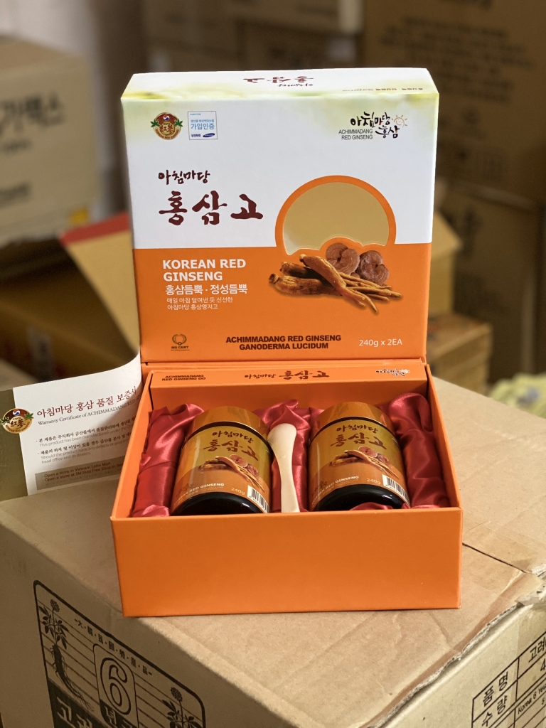 Cao Hồng Sâm Linh Chi Achimmadang Hàn Quốc Hộp 2 lọ x 240g