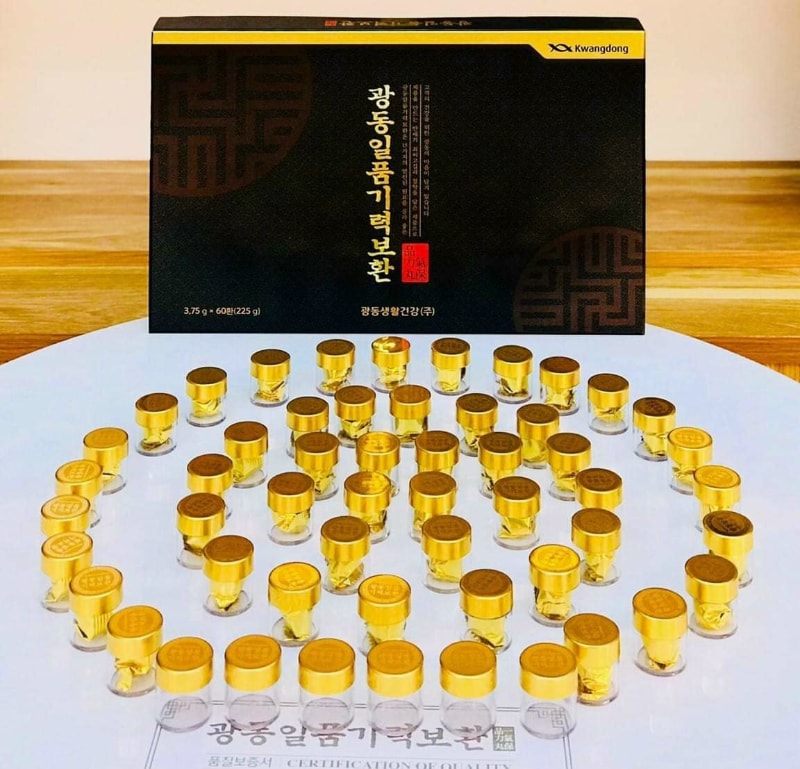 An Cung Ngưu Hoàng Hoàn Kwangdong Hộp Đen 60 Viên Nội Địa Hàn Quốc