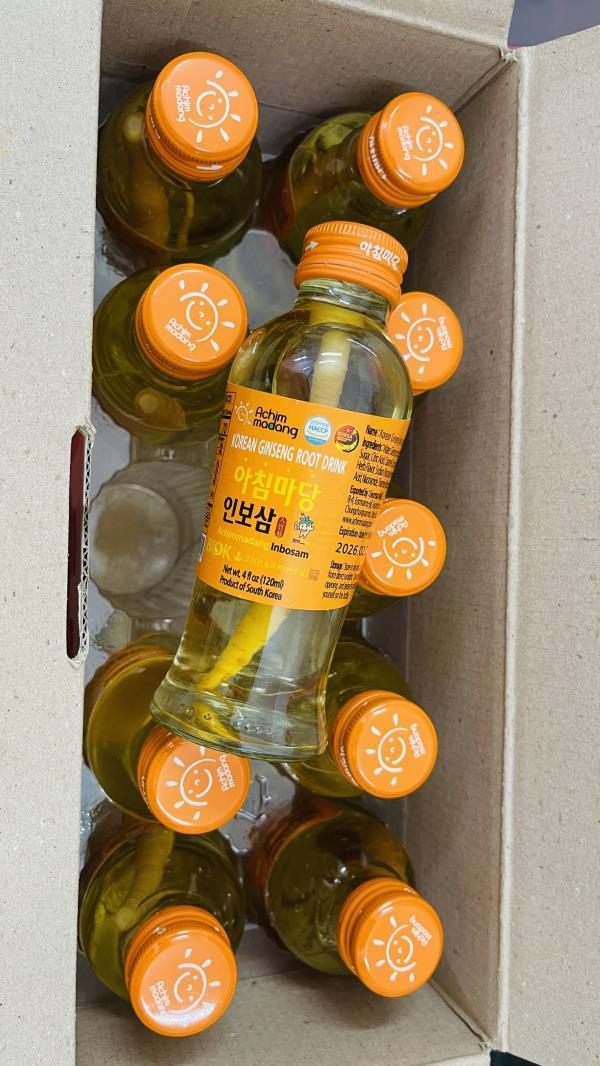 Nước Sâm Có Củ Achimmadang 120ml x 10 Chai Hàn Quốc