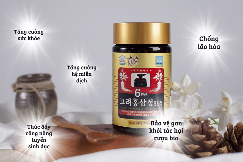 Cao Hồng Sâm 365 Hàn Quốc (Hộp 2 Lọ x 240g) 대한홍삼 고려홍삼정365