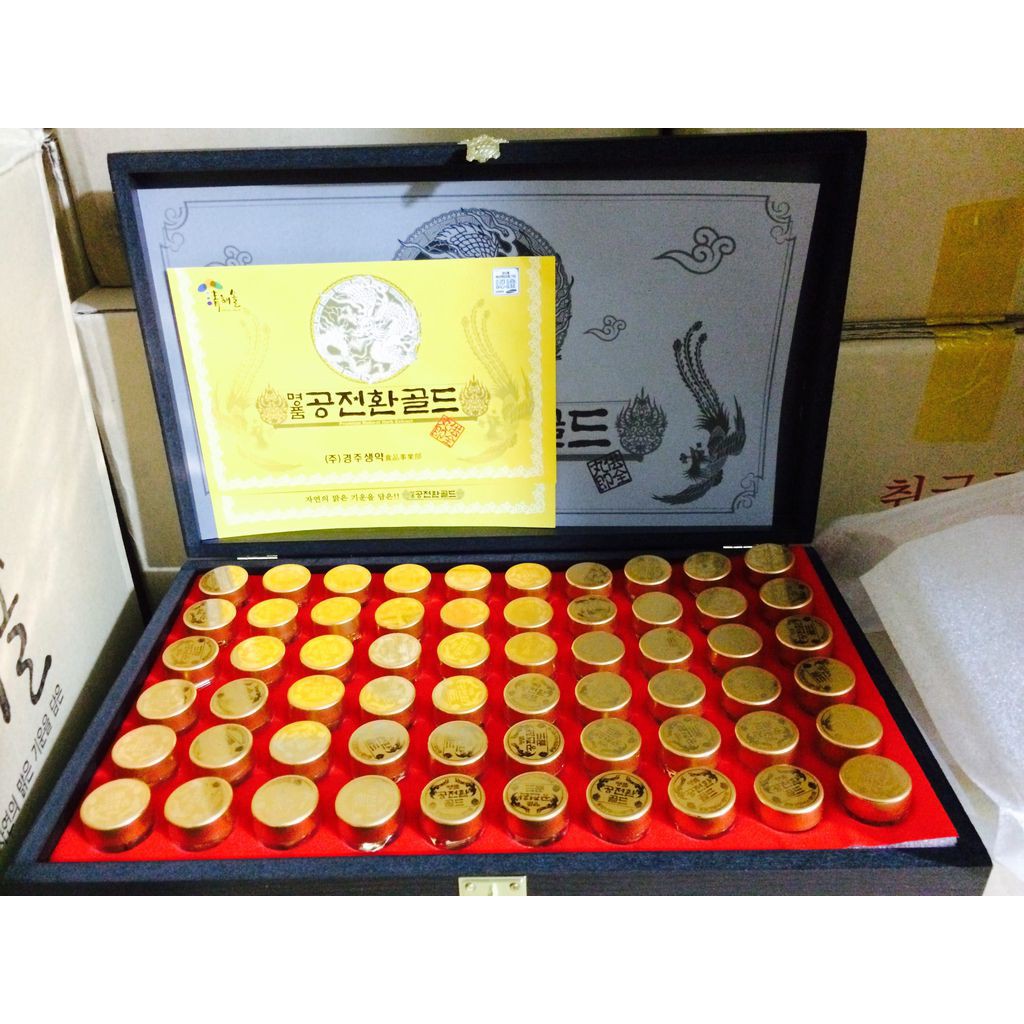 Đông trùng Hạ thảo hộp gỗ 60 viên Hàn Quốc