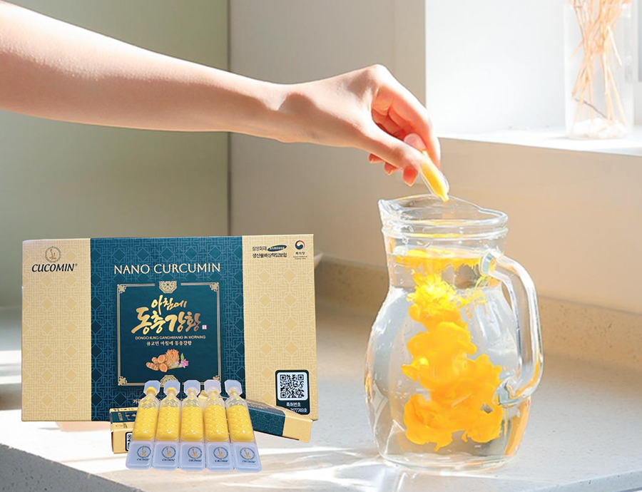 Nghệ Nano đông trùng Cucomin 큐코민, Hộp 6 vỉ 30 tép