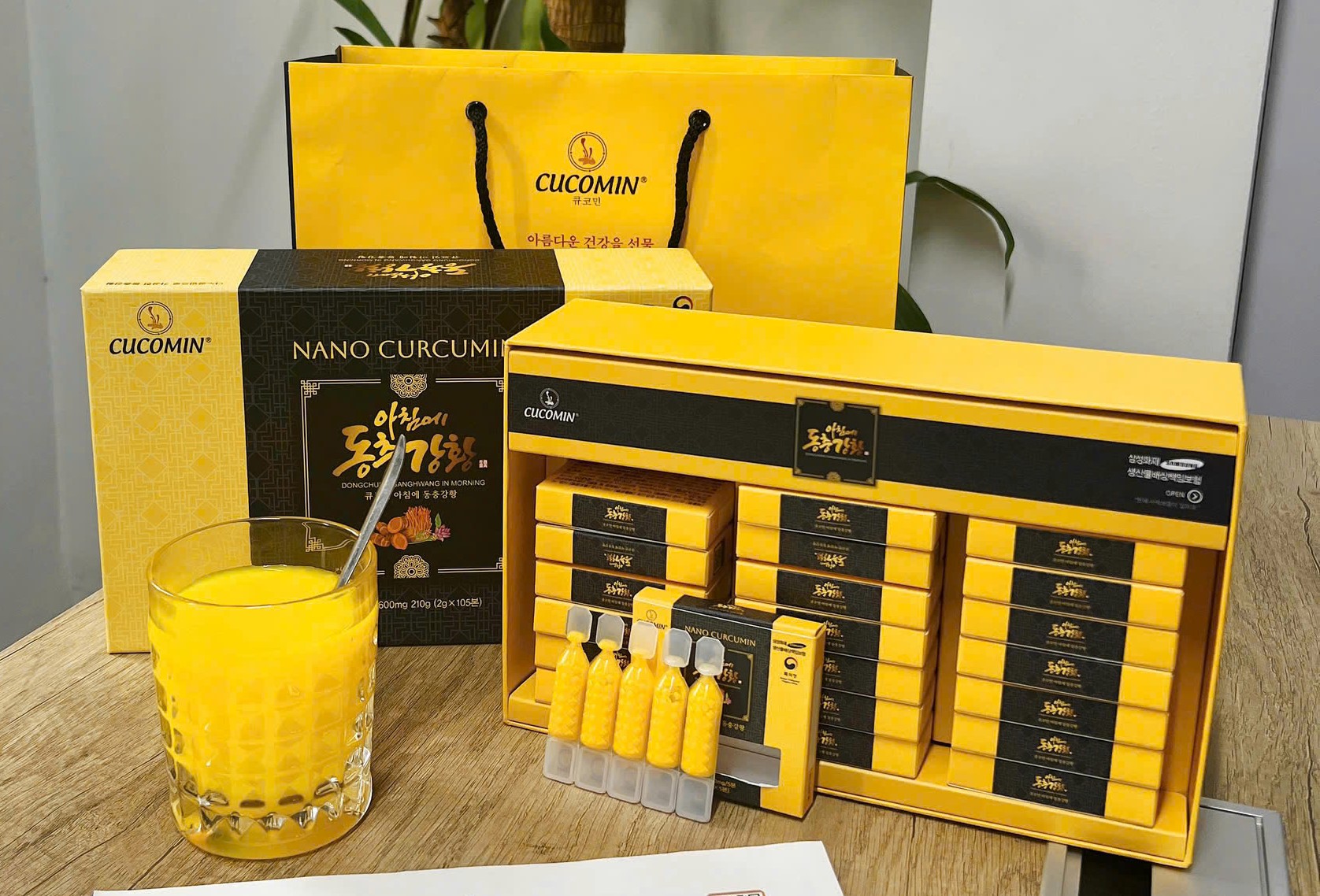 Nghệ Nano đông trùng Cucomin 큐코민, Hộp 12 vỉ 60 tép