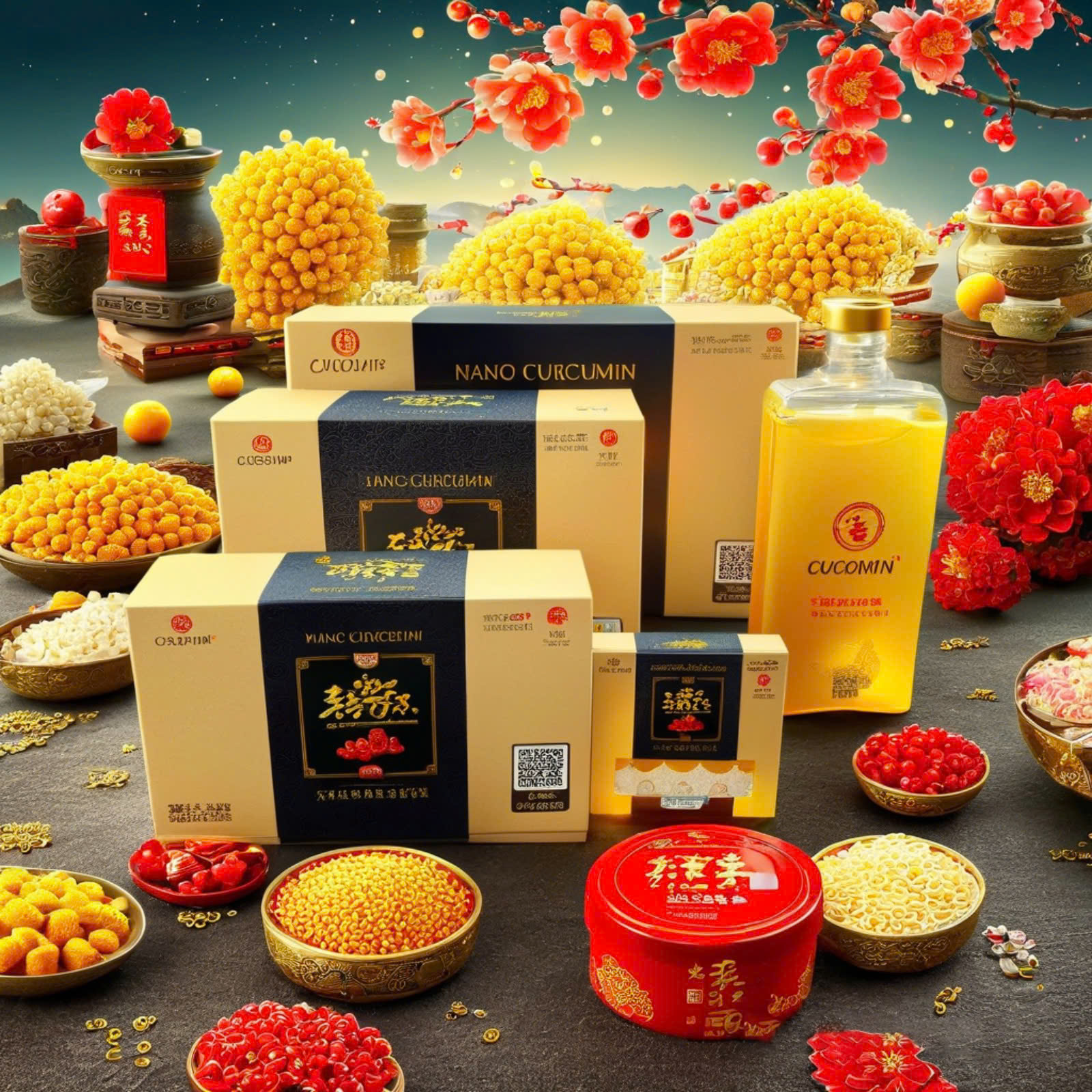 Nghệ Nano đông trùng Cucomin 큐코민, Hộp 12 vỉ 60 tép