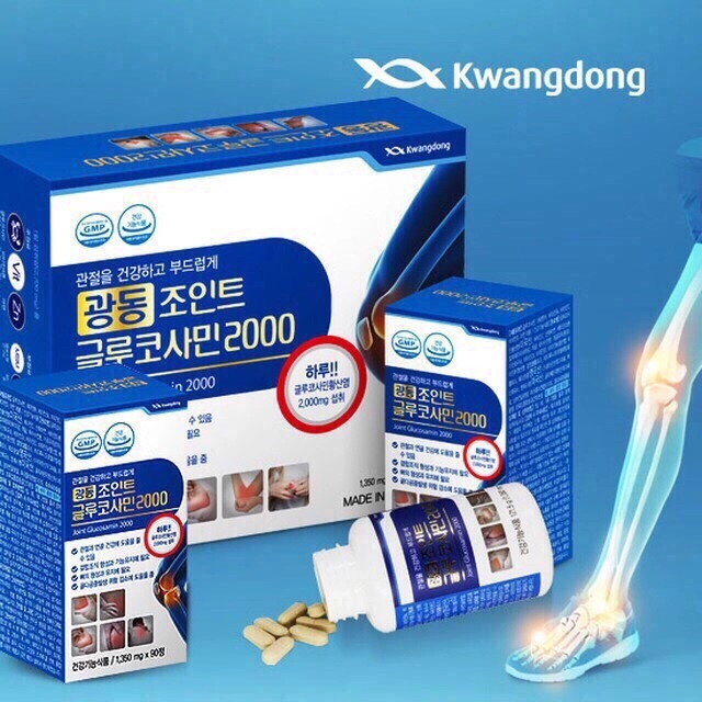 Viên uống bổ khớp Kwangdong Glucosamine Hàn Quốc (Hộp 2 lọ x 90 viên)