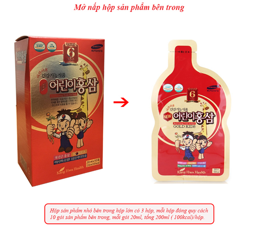 HỒNG SÂM BABY KANGHWA NHẬP KHẨU HÀN QUỐC 30 GÓI 20ML