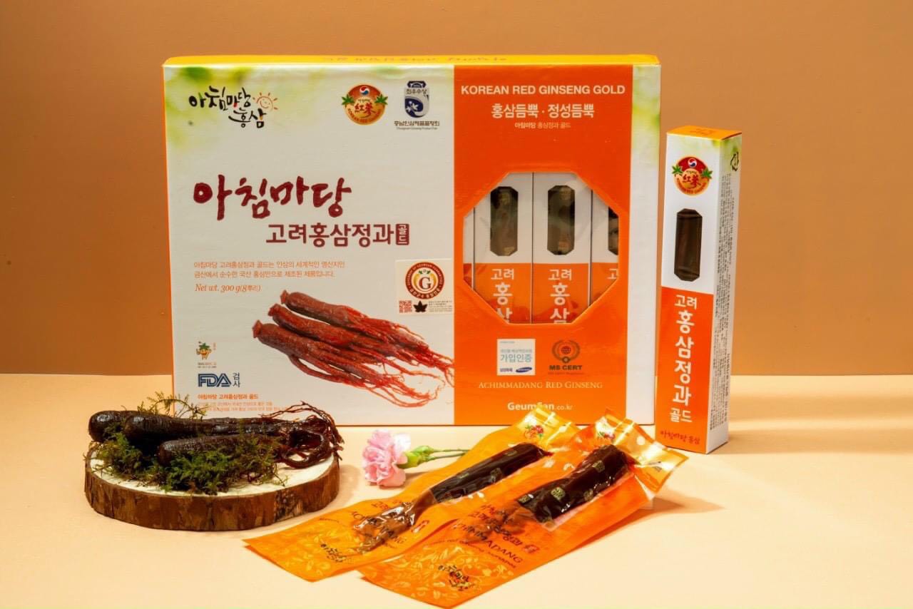 Hồng Sâm Củ Tẩm Mật Ong Achimmadang Korean Red Ginseng Gold Hàn Quốc