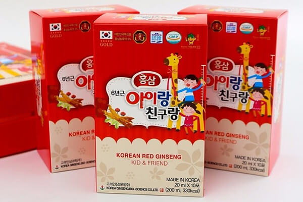 Hồng sâm baby hươu cao cổ BIO KID & FRIEND Hàn Quốc Hộp 30 gói × 20ml