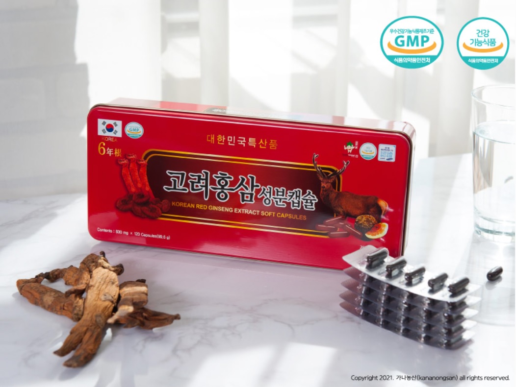 Đạm Sâm Nhung Hươu Linh Chi Kana Nongsan Hàn Quốc - Hộp 120 Viên