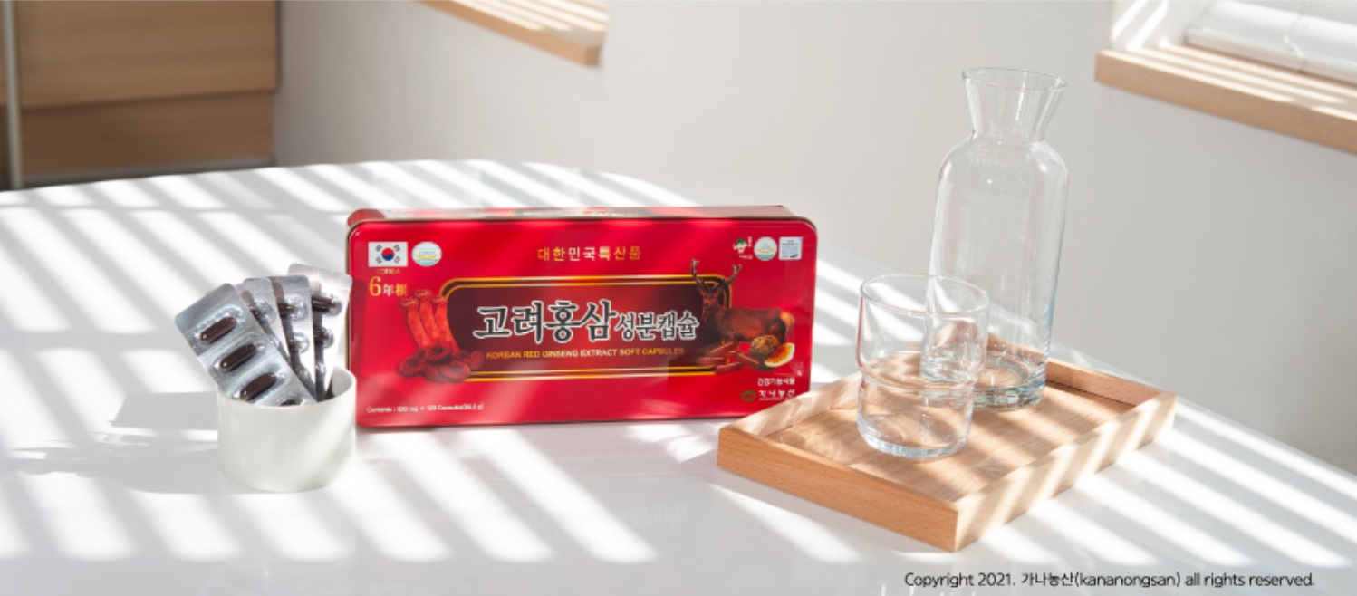 Đạm Sâm Nhung Hươu Linh Chi Kana Nongsan Hàn Quốc - Hộp 120 Viên