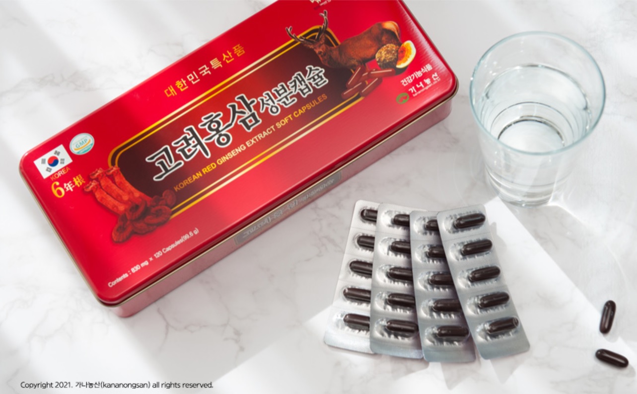 Đạm Sâm Nhung Hươu Linh Chi Kana Nongsan Hàn Quốc - Hộp 120 Viên