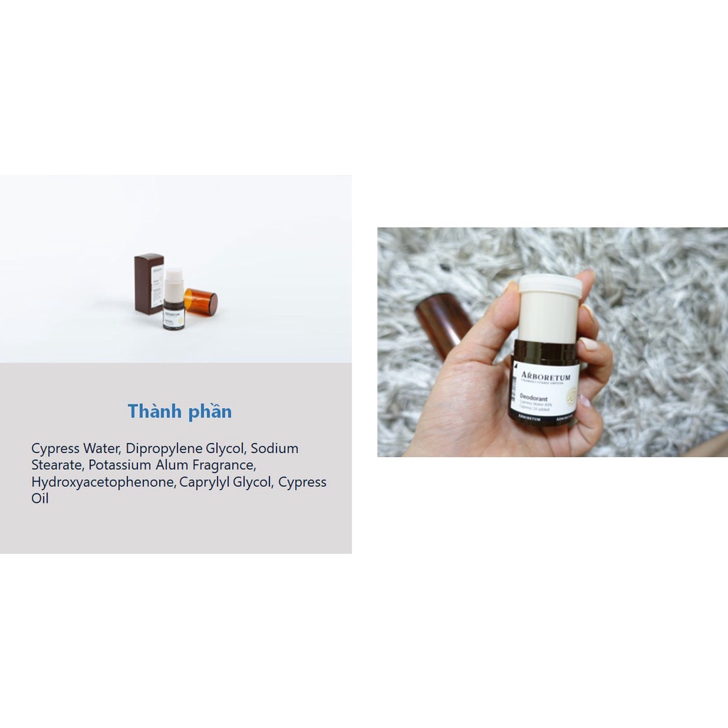 Lăn Khử Mùi ARBORETUM Hỗ Trợ Giảm Thâm, Giúp Hết Mùi Nhanh, Mờ Thâm Hiệu Quả.