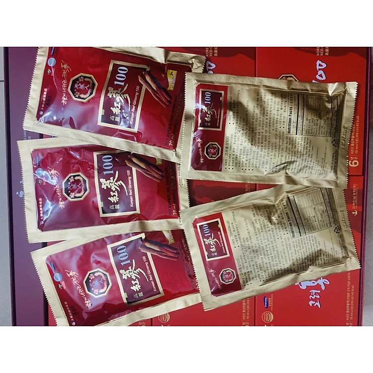 Nước hồng sâm không đường Bio Apgold Hàn Quốc hộp 30 gói x 70 ml