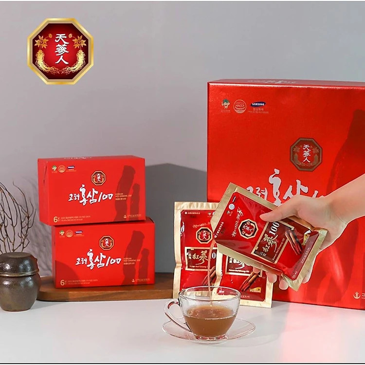 Nước hồng sâm không đường Bio Apgold Hàn Quốc hộp 30 gói x 70 ml