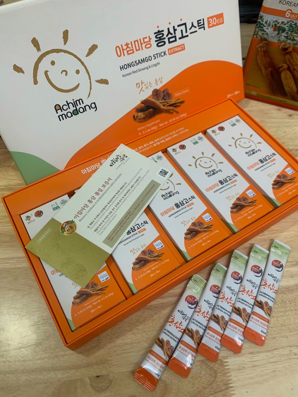 Cao Hồng Sâm Linh Chi Achimmadang Hongsamgo Stick Extract (30 gói x 10ml)