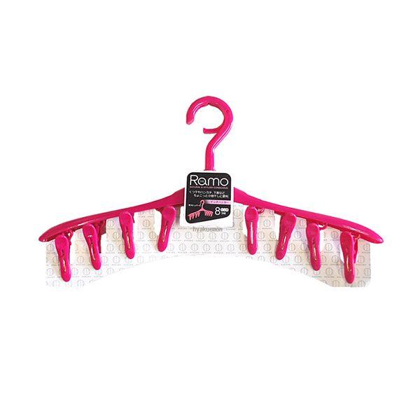 Móc phơi 8 kẹp màu hồng