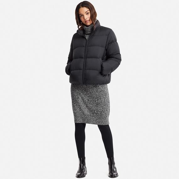 Áo lông vũ béo Uniqlo 2019 nữ Nhật Bản màu xanh sẫm - 411339