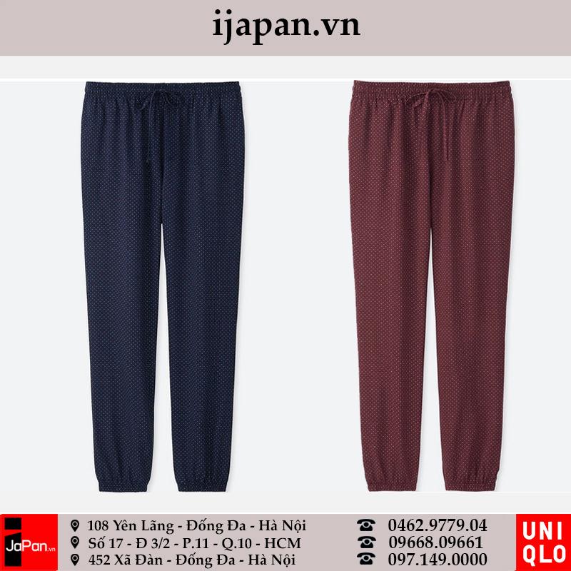 Quần lanh nữ Uniqlo Nhật chấm bi - 402595