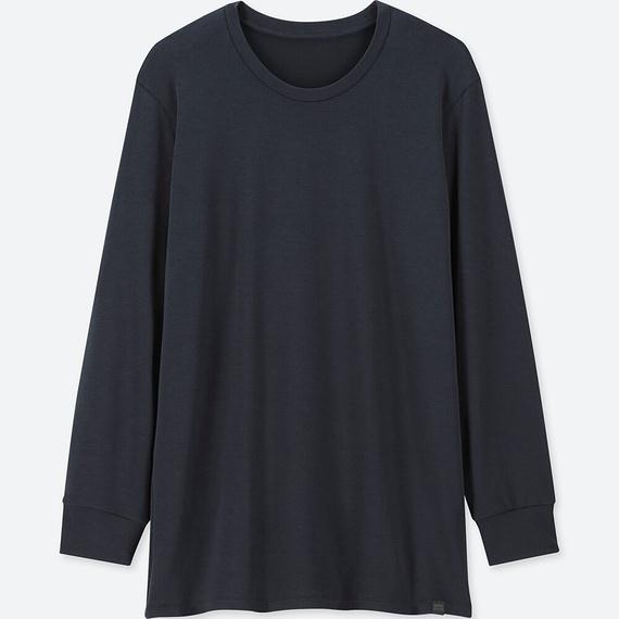 Áo giữ nhiệt Uniqlo nam cổ tròn Extra Warm 2019 màu navy - 408117