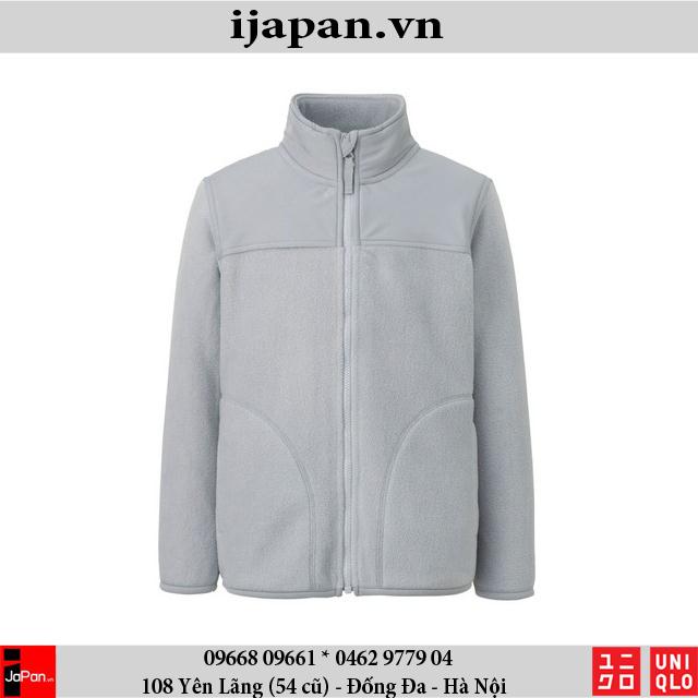 Áo khoác lông cừu cổ trụ bé trai Uniqlo