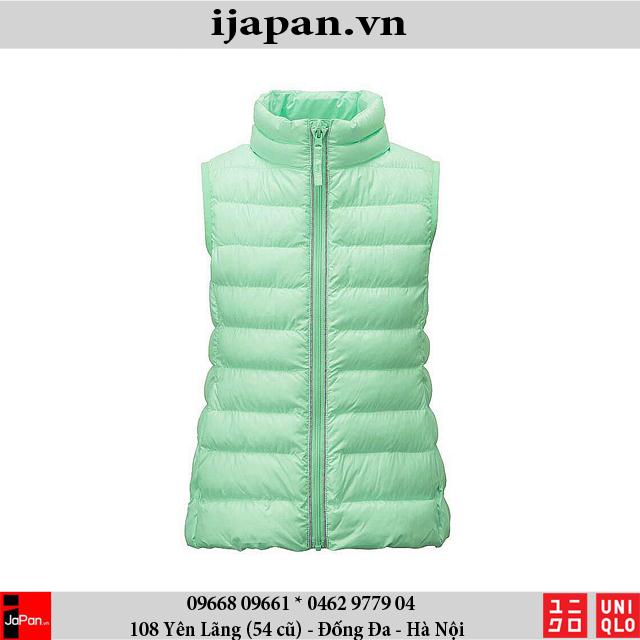 Áo khoác gile cổ trụ trẻ em chống nước Uniqlo bé gái
