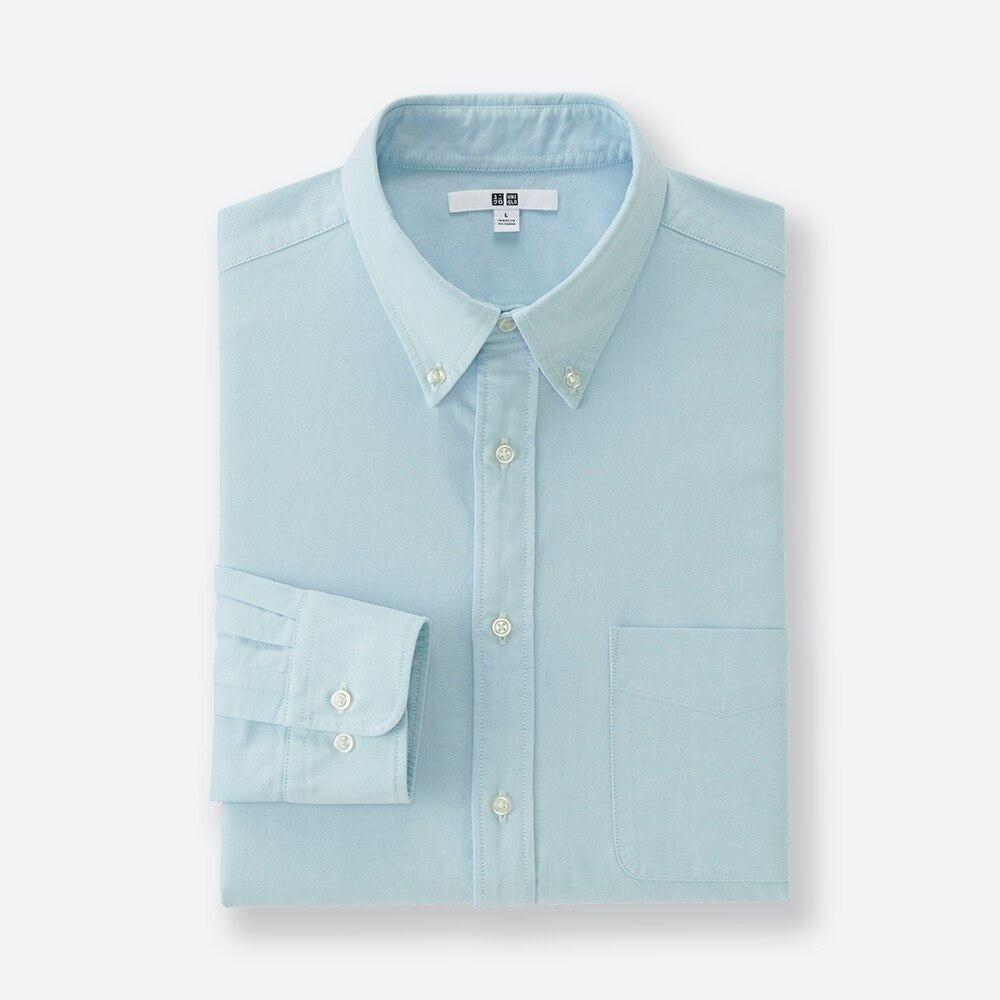 Áo sơ mi Uniqlo nam vải thô Nhật Bản - 197557