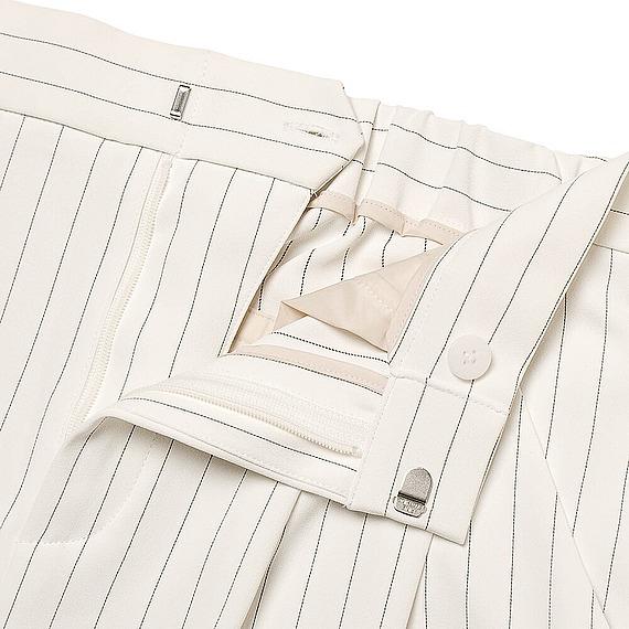 Quần jogger kẻ Uniqlo cho nữ màu trắng-179257