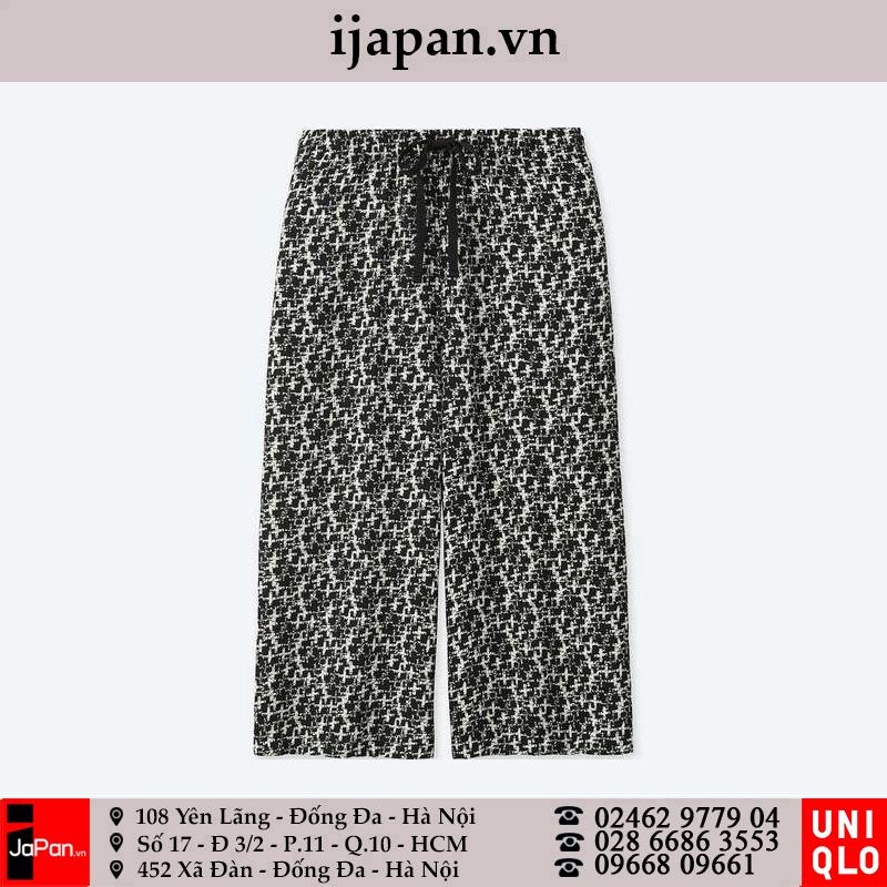 Quần lanh lửng nữ Uniqlo ống rộng Nhật Bản - 402591