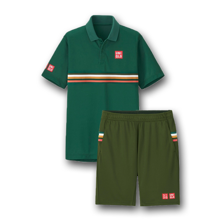 Bộ quần áo thể thao tennis, pickleball, gofl chính hãng Uniqlo Kei Nishikori Pháp 2017 XL - 405556