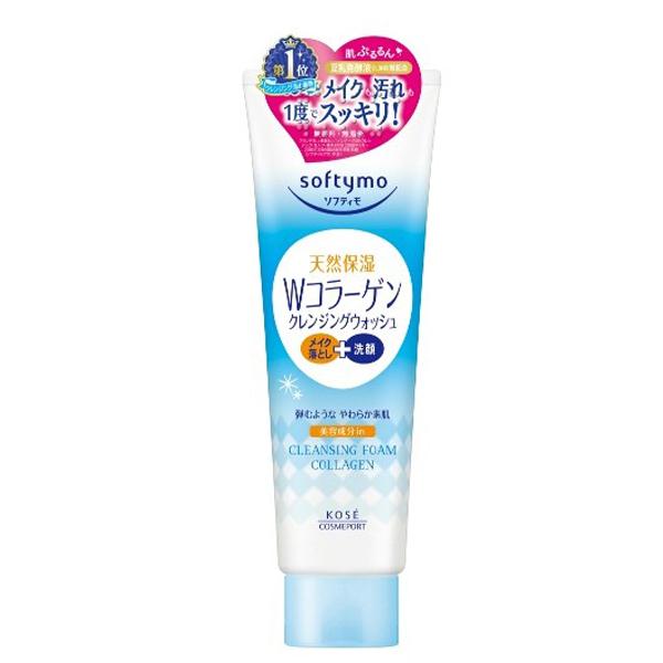 Sữa rửa mặt kose softymo cleansing foam collagen 220g (xanh nhạt)