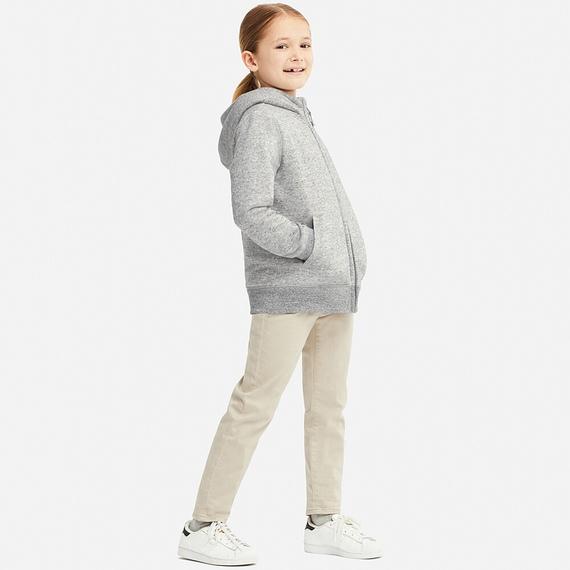 Áo nỉ lót lông cừu Uniqlo Kids Nhật Bản màu xám- 409246